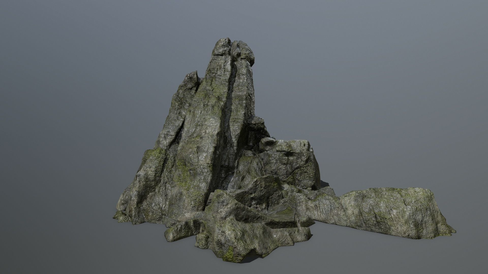 cliff rock set 2 Low-poly 3D model_33