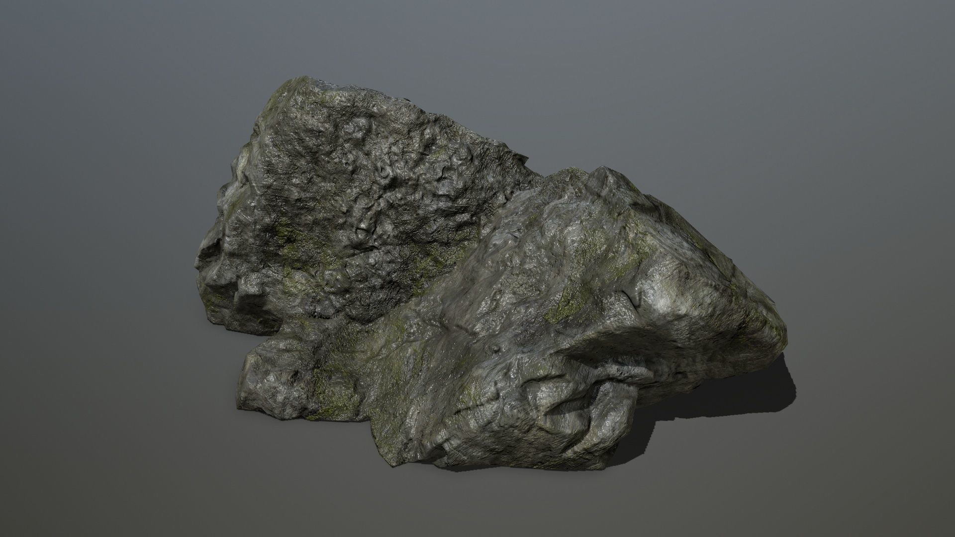cliff rock set 2 Low-poly 3D model_29