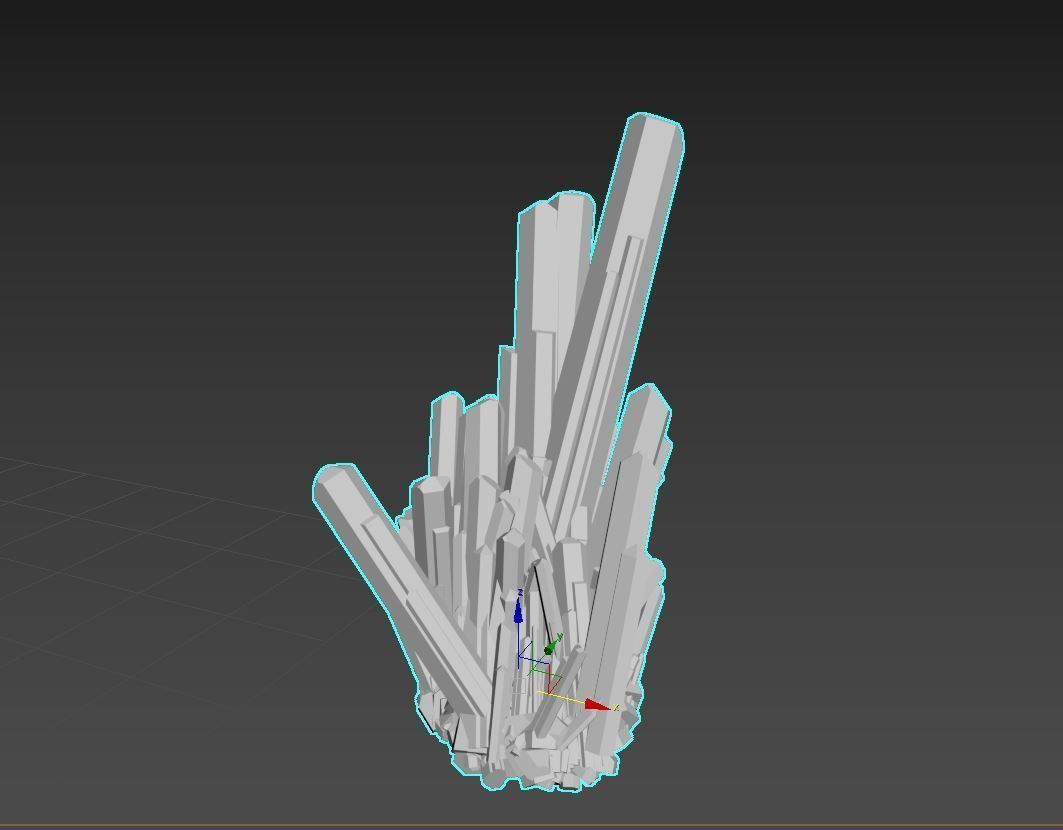 Crystal Low-poly 3D model_9