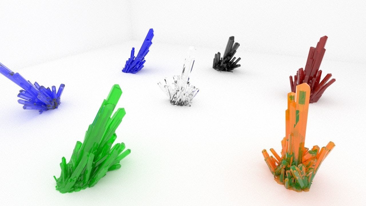 Crystal Low-poly 3D model_2