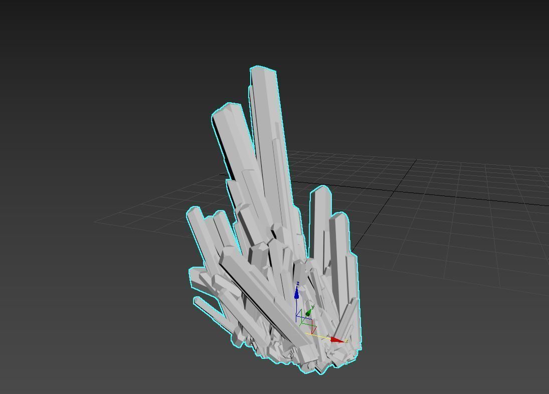 Crystal Low-poly 3D model_7