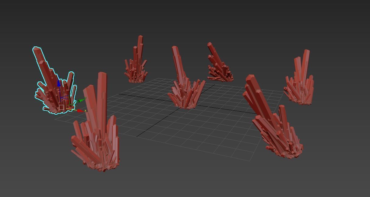 Crystal Low-poly 3D model_13