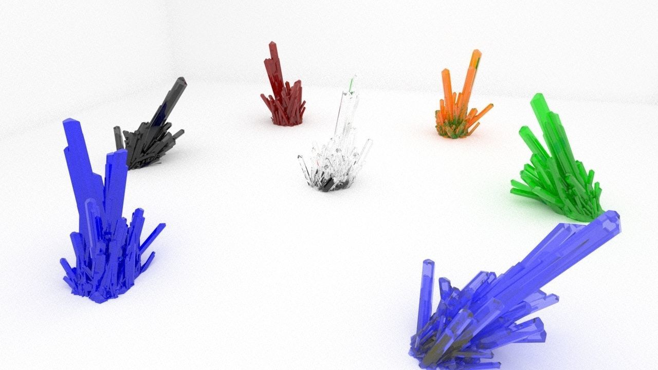 Crystal Low-poly 3D model_1