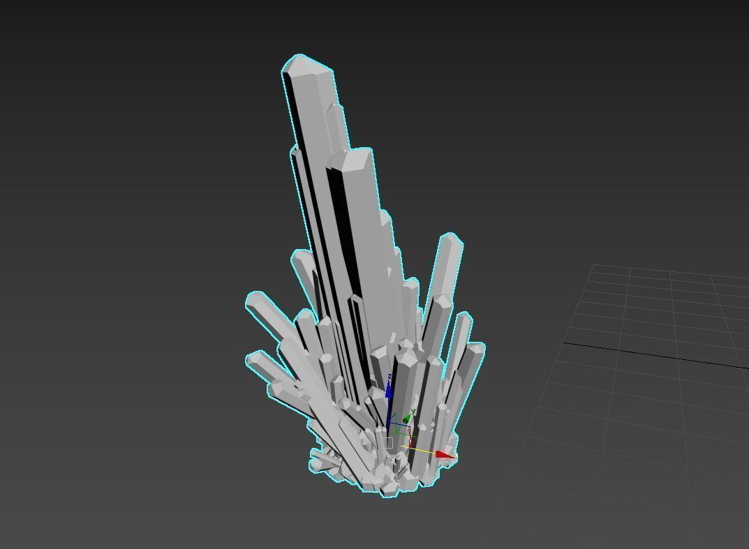 Crystal Low-poly 3D model_12
