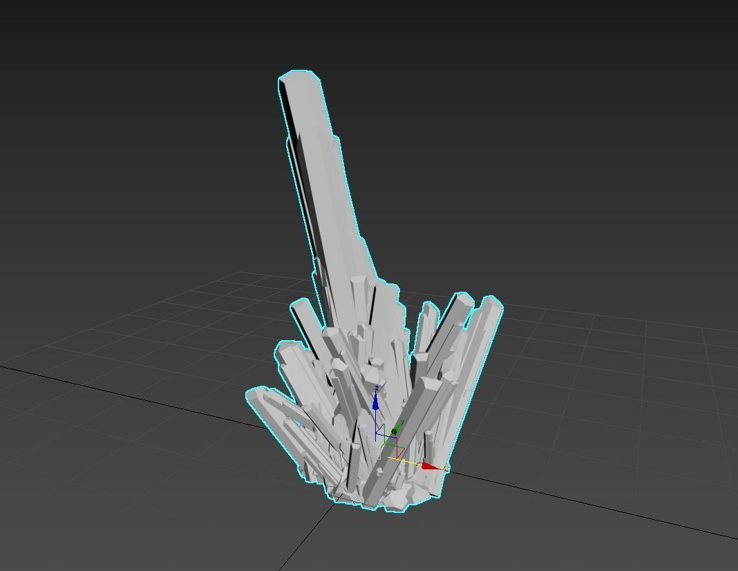 Crystal Low-poly 3D model_6