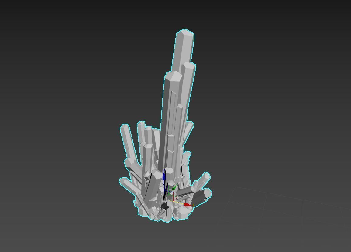 Crystal Low-poly 3D model_11