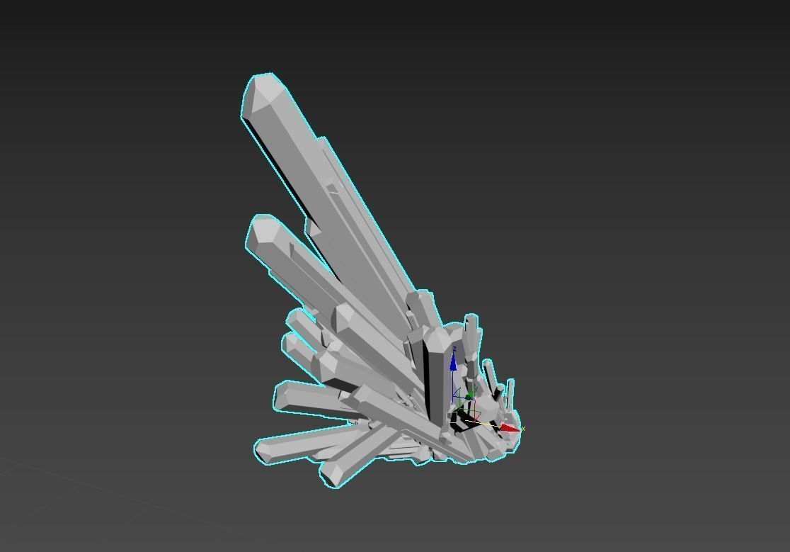 Crystal Low-poly 3D model_10