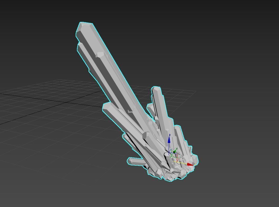 Crystal Low-poly 3D model_8