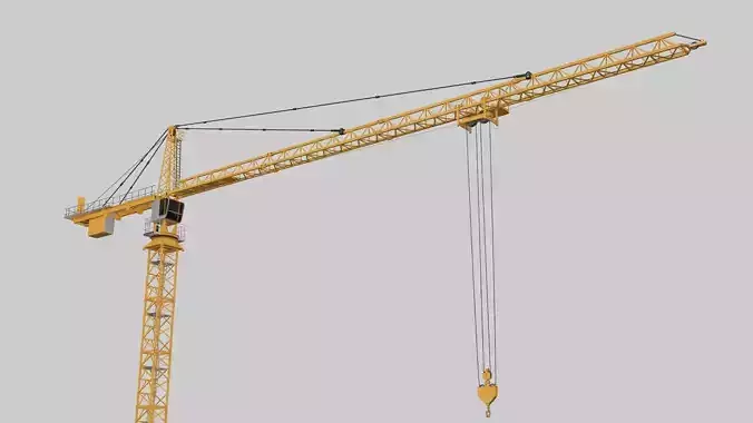 Tower Crane Animated 3D model