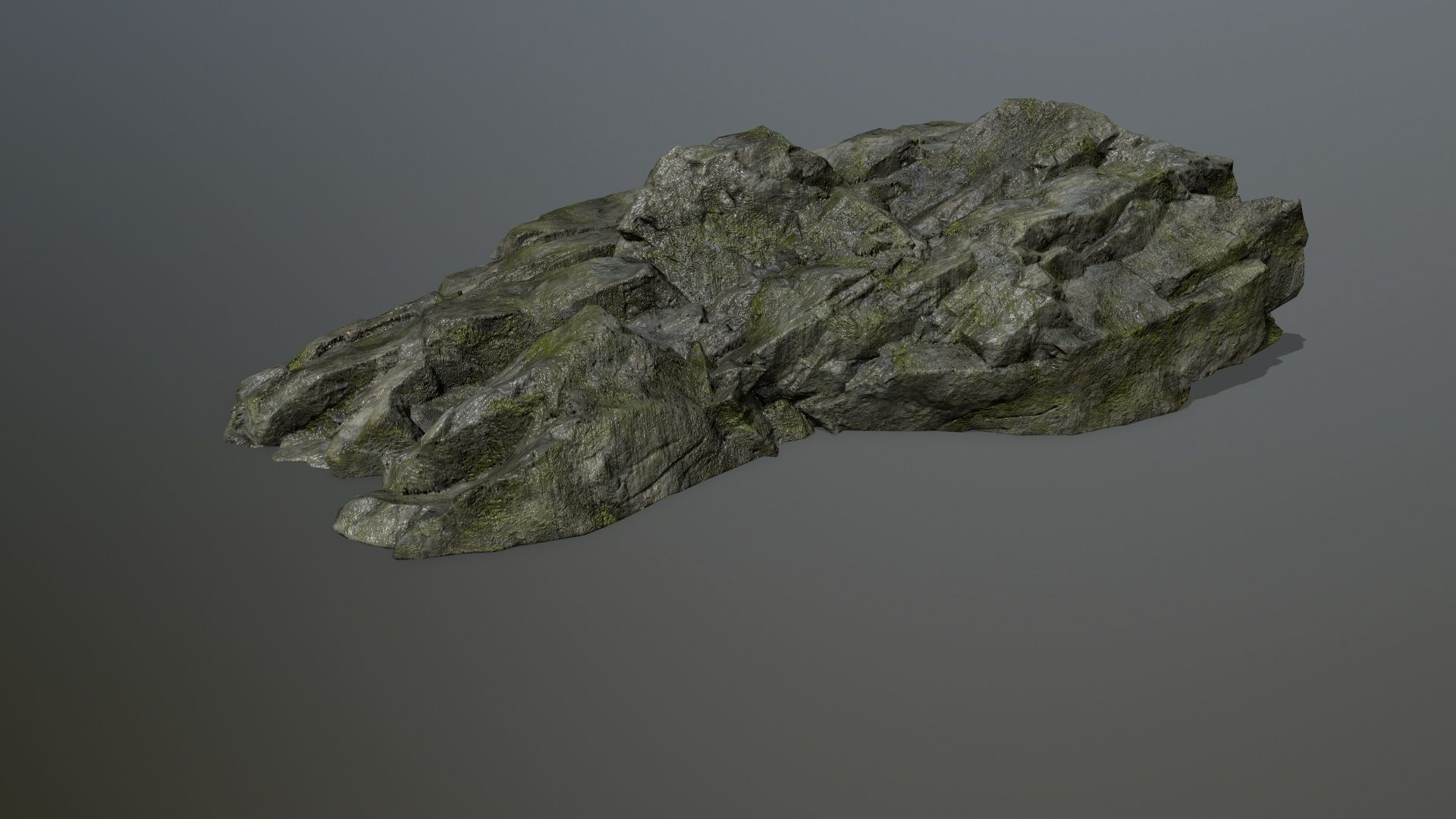 cliff rock set 3 Low-poly 3D model_4
