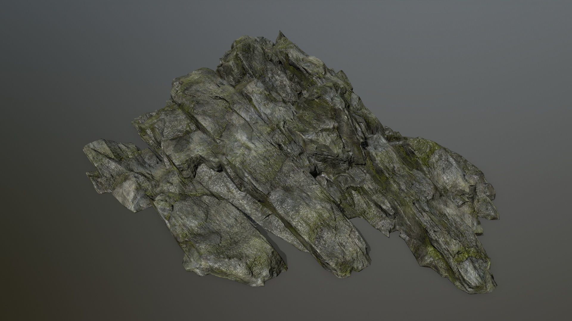 cliff rock set 3 Low-poly 3D model_8