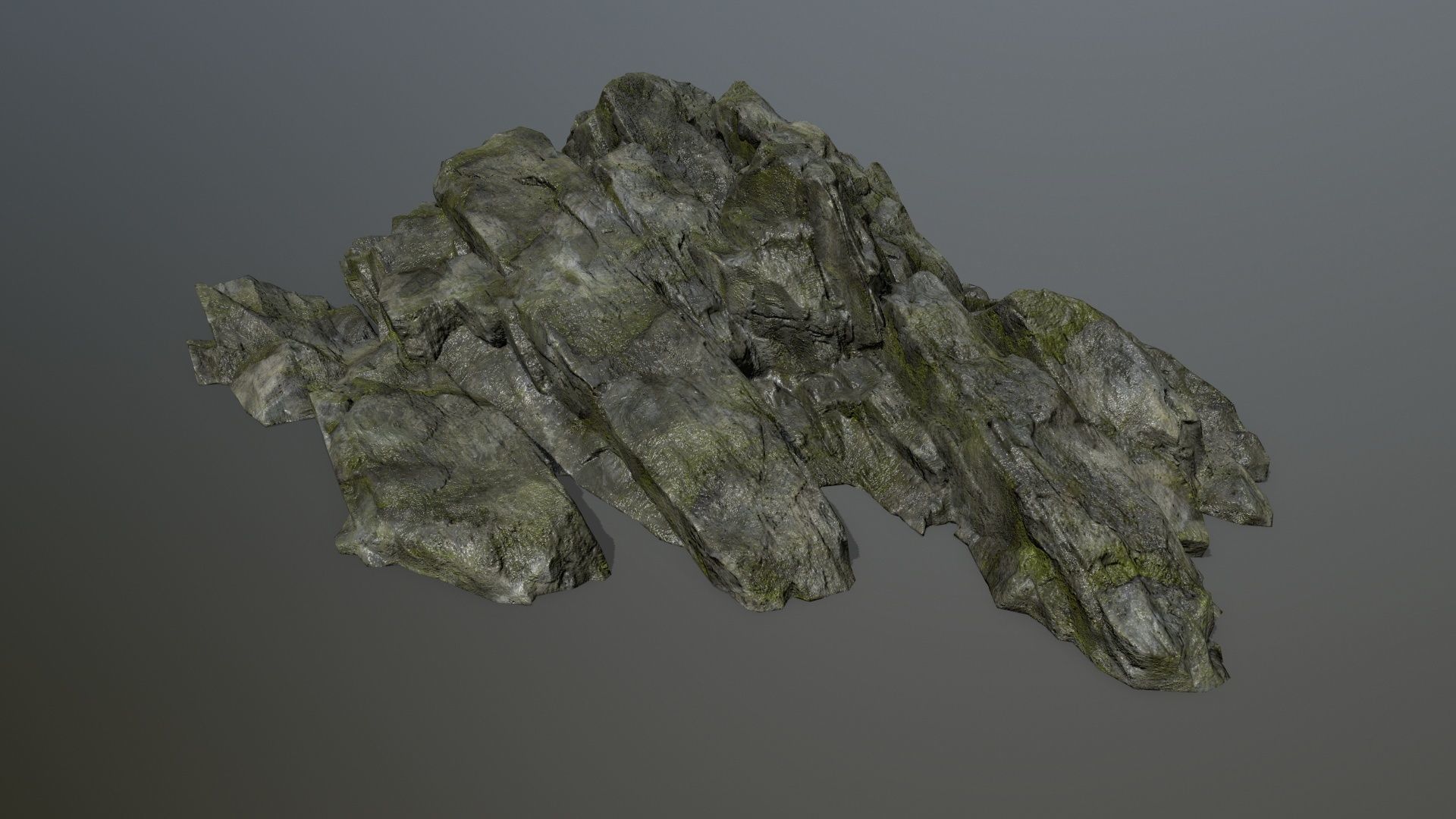 cliff rock set 3 Low-poly 3D model_2