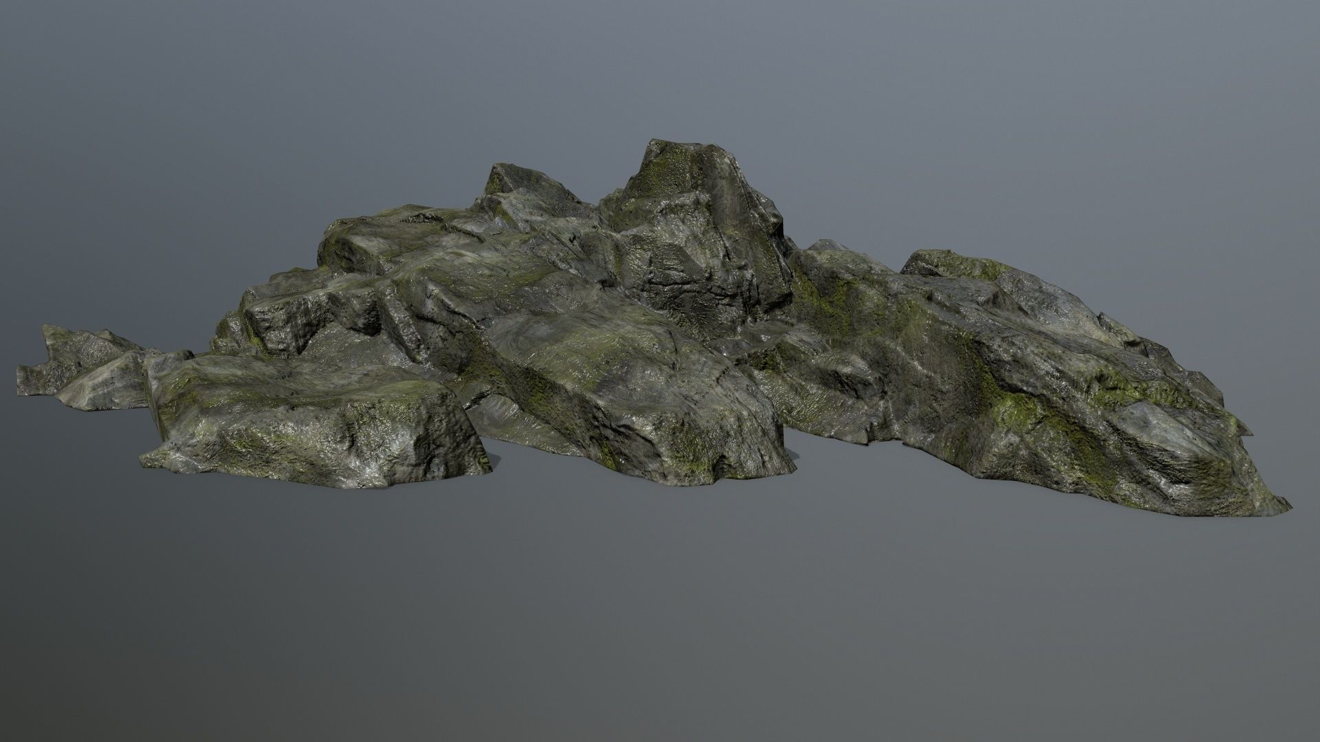 cliff rock set 3 Low-poly 3D model_7