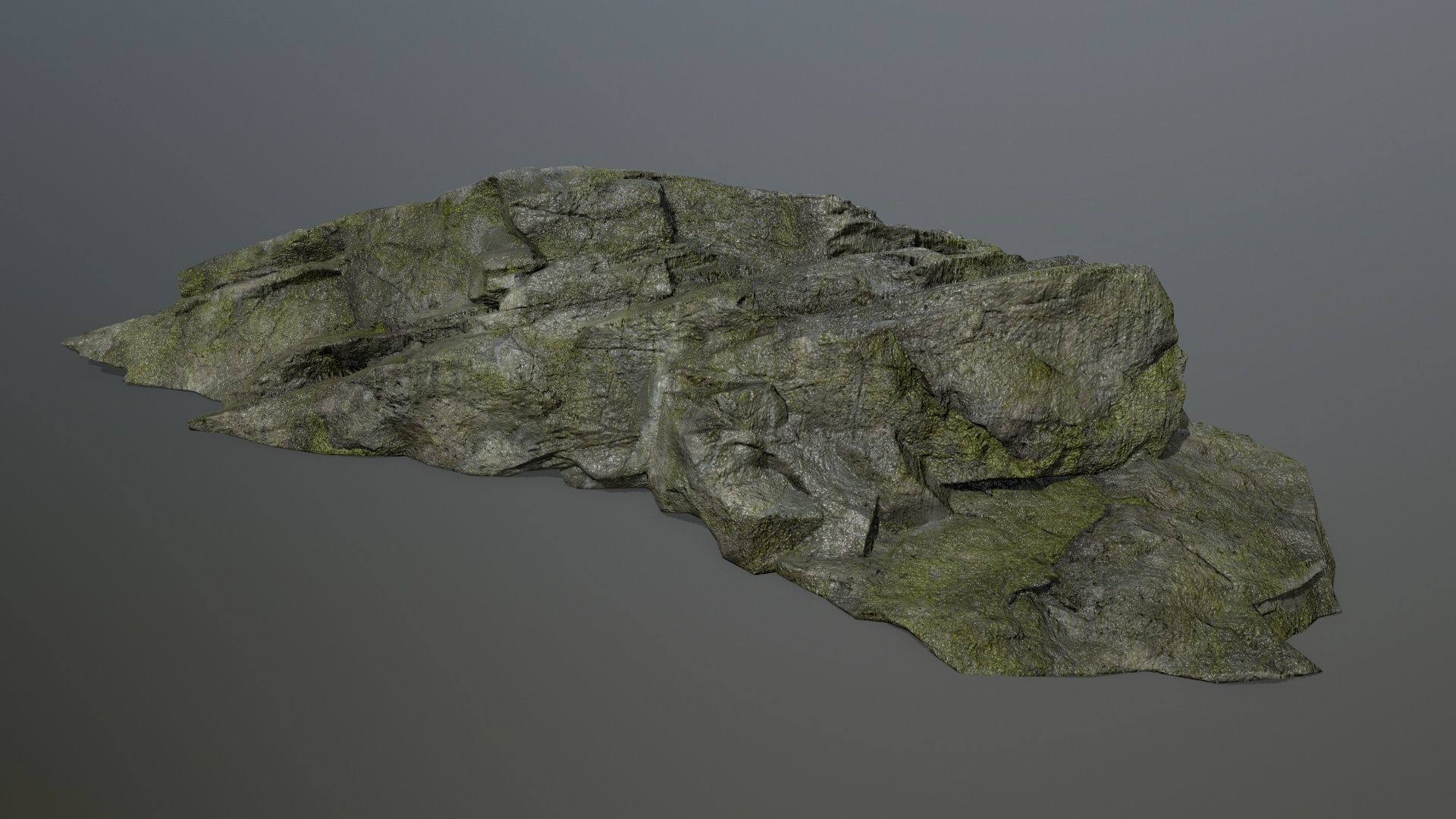 cliff rock set 3 Low-poly 3D model_38