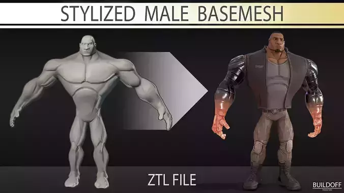 Stylized male basemesh