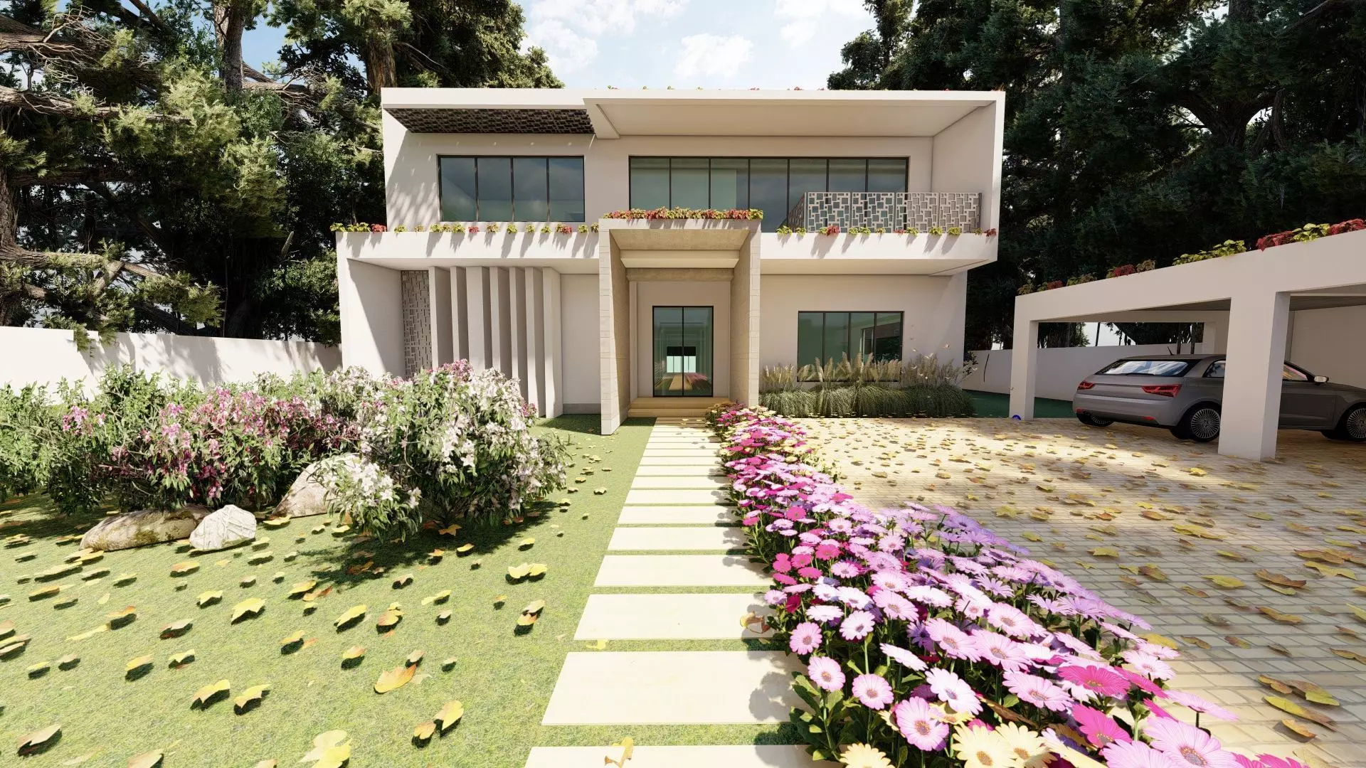 Luxury House Concept 3D model_0