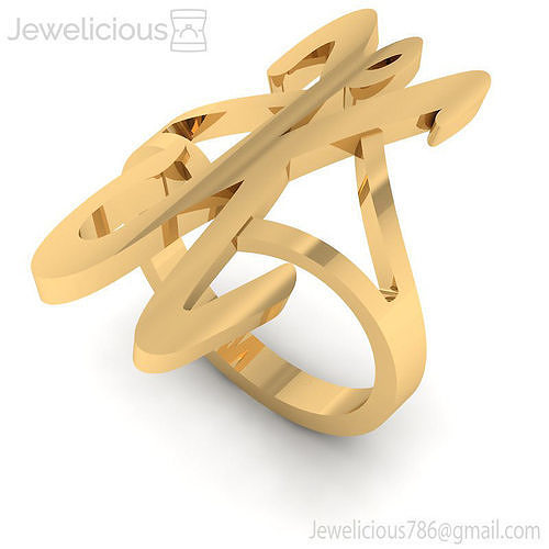 Jewelicious-964-Ring ring with initials in sterling silver