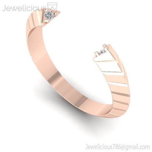 Jewelicious-963-Ring rose gold ring with two diamonds