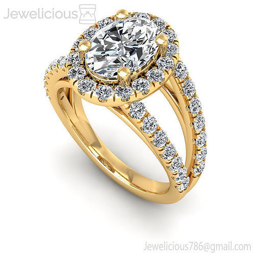 Jewelicious-937-Ring oval diamond halo engagement ring in rose gold
