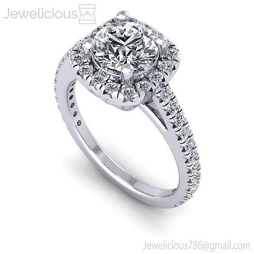 Jewelicious-893-Ring rose gold diamond halo engagement ring