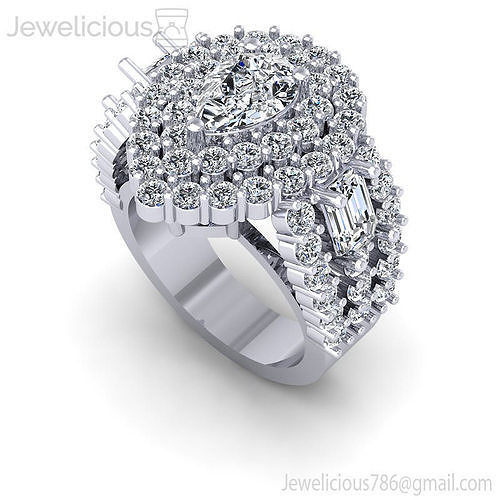 Jewelicious-878-Ring pear shaped diamond ring in rose gold