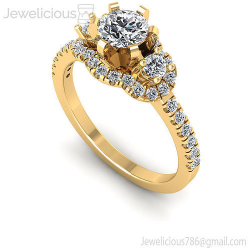 Jewelicious-821-Ring gold engagement ring with diamonds