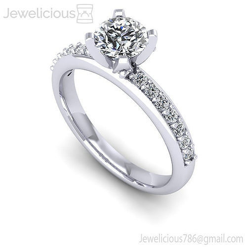 Jewelicious-820-Ring rose gold engagement ring with diamonds