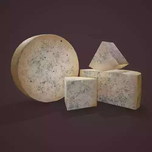 Gorgonzola Cheeses Low-poly 3D model