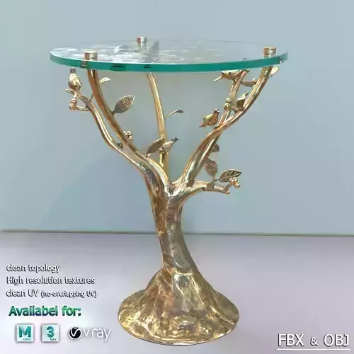 Tree Dwelling Side Table Low-poly 3D model