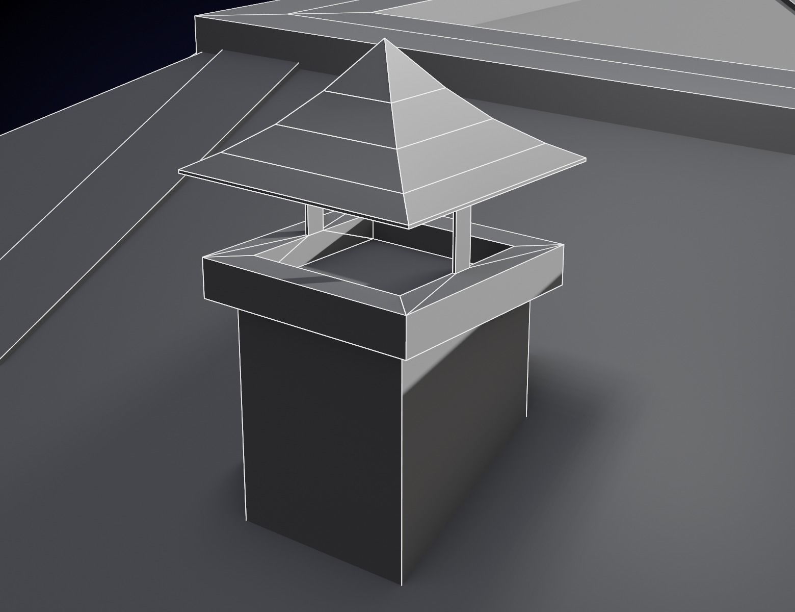 Medieval House Low-poly 3D model_10