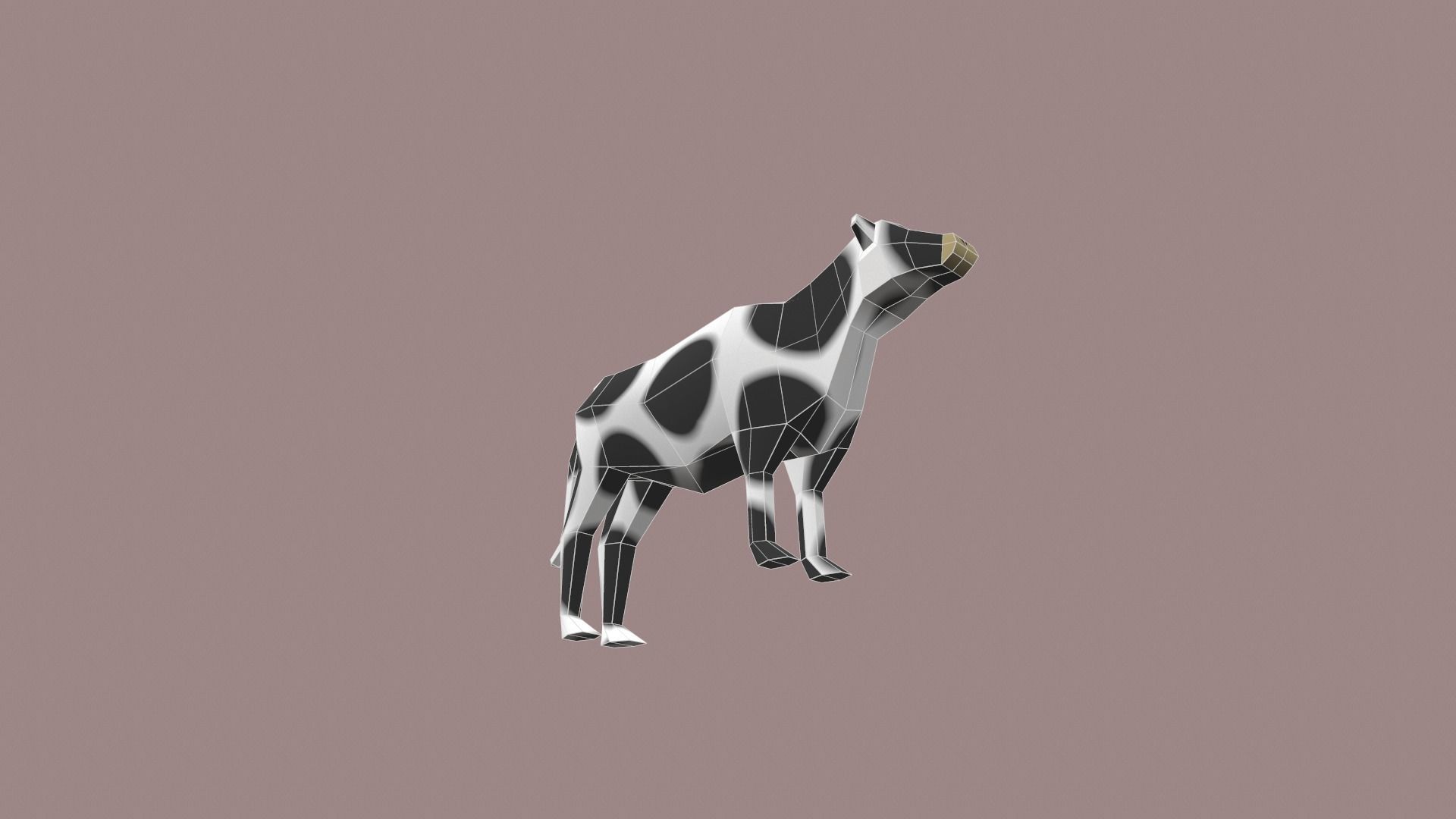Cow Cartoon Low-poly 3D model_10