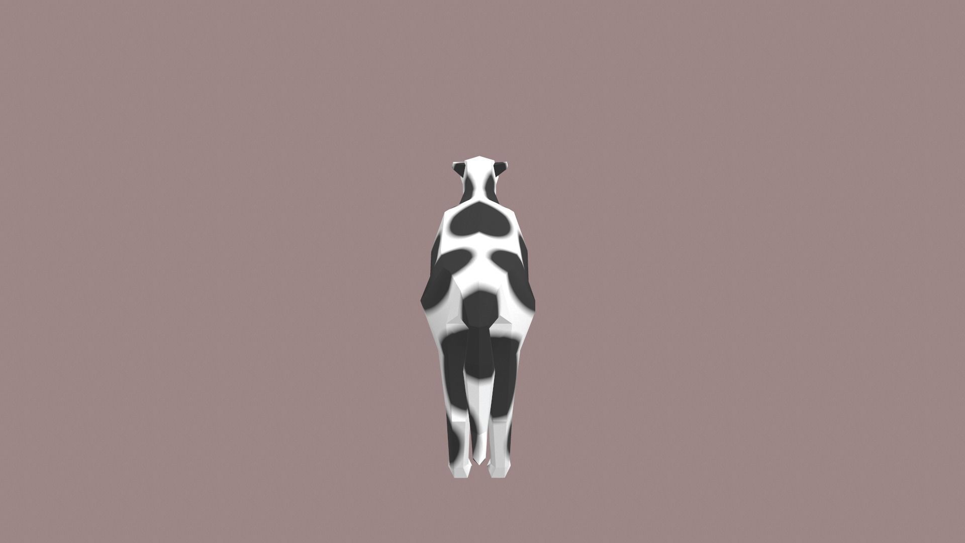 Cow Cartoon Low-poly 3D model_7
