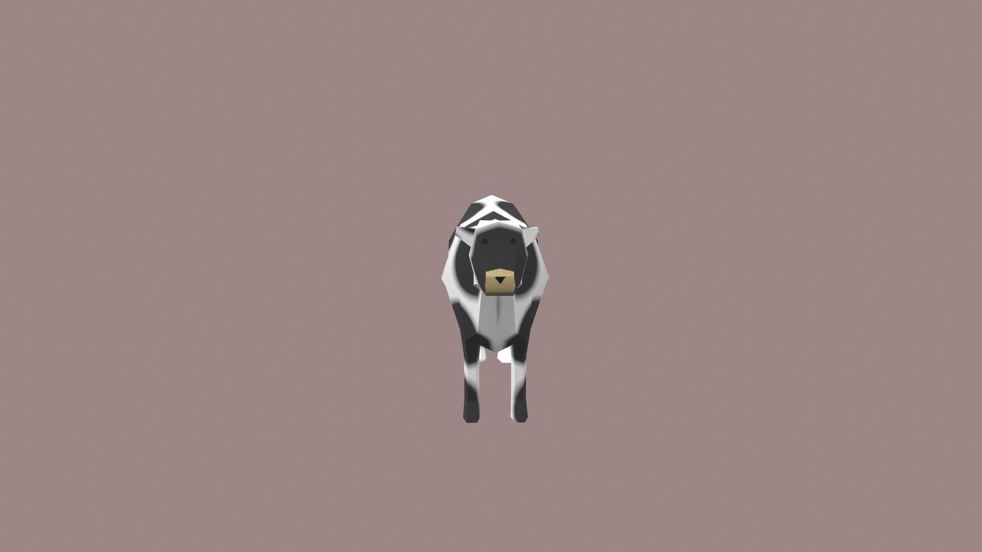 Cow Cartoon Low-poly 3D model_4