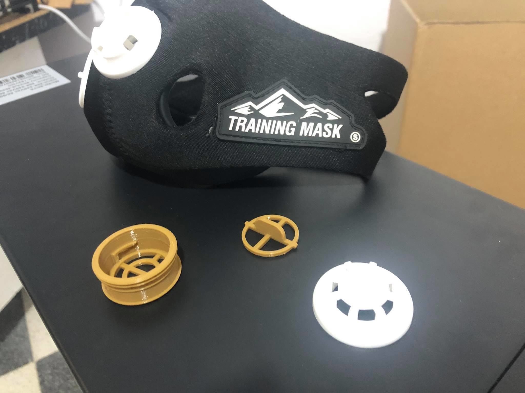 traning mask filter adaptor  3D model_2