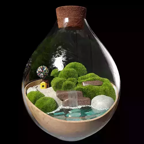 Decorative Terrarium 3D model