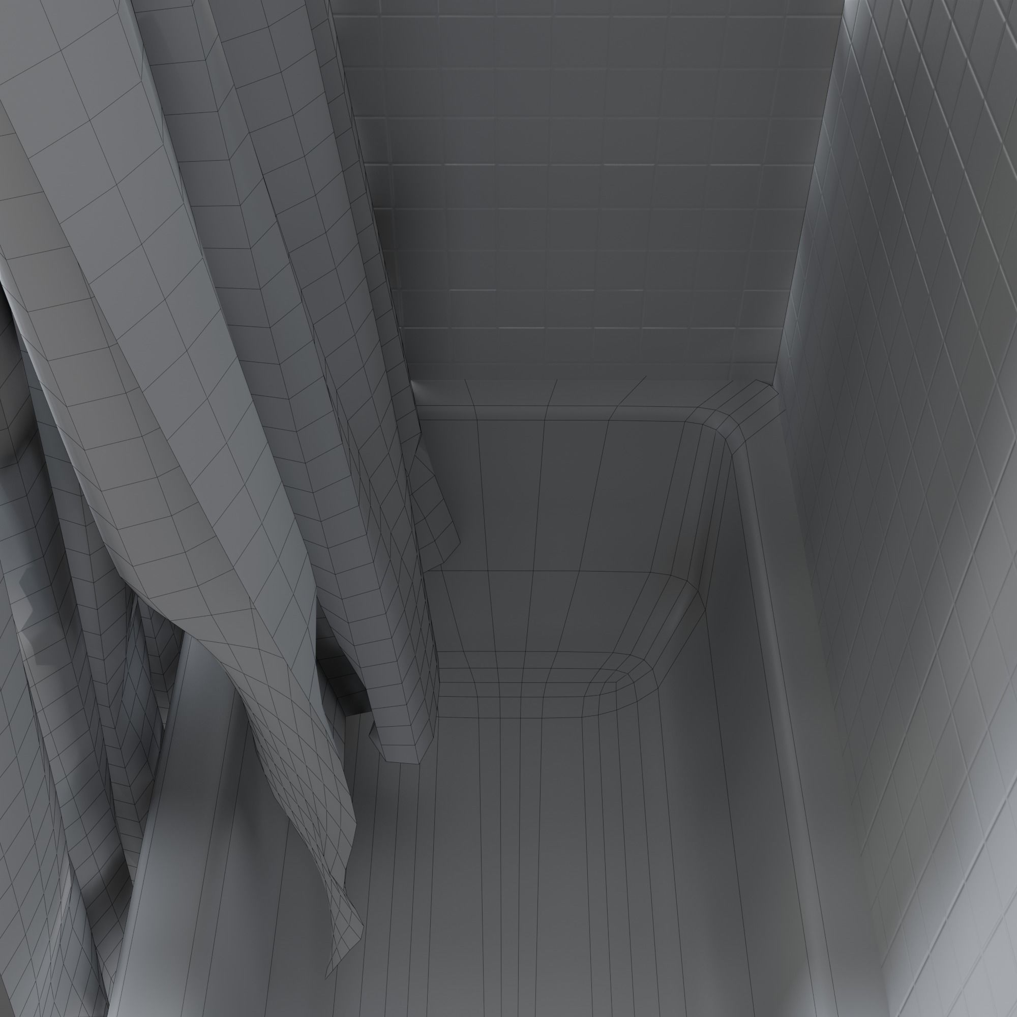 Bathtub with Shower Free low-poly 3D model_10