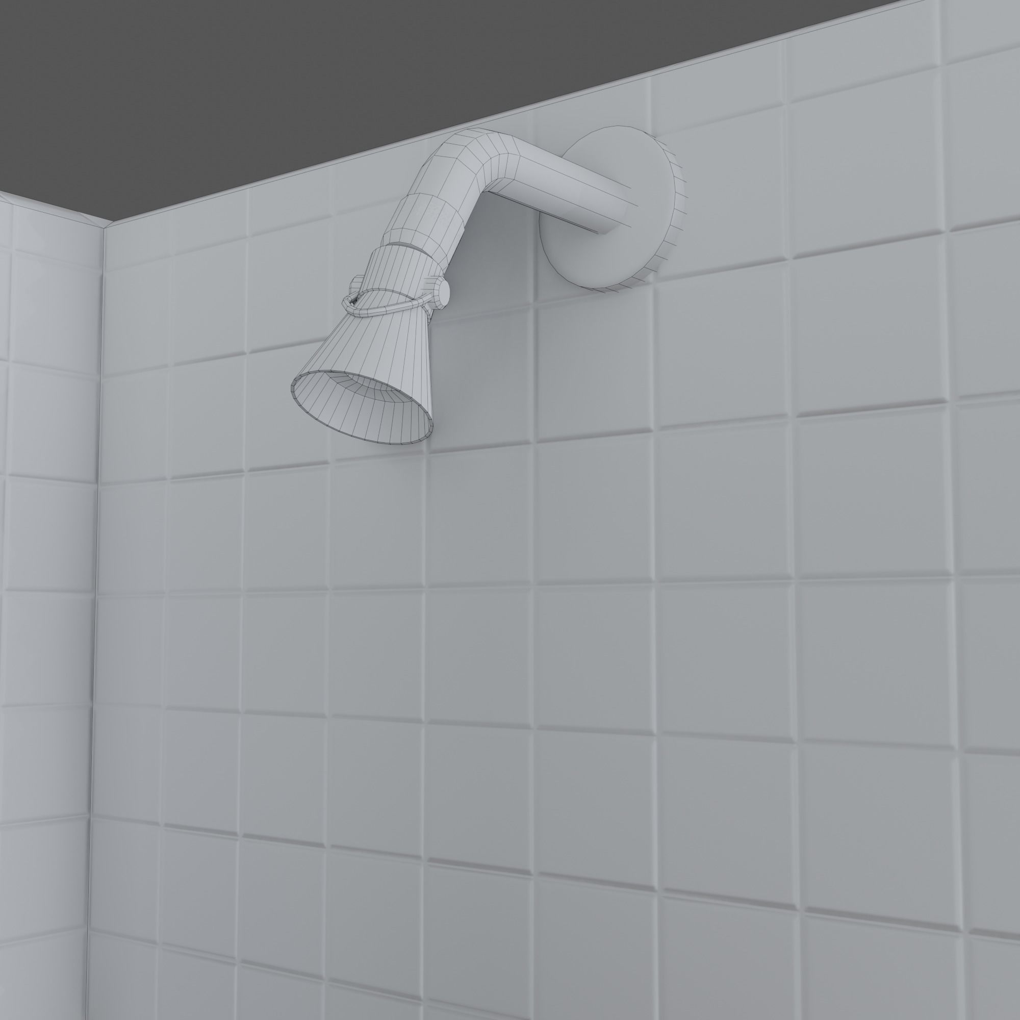 Bathtub with Shower Free low-poly 3D model_12