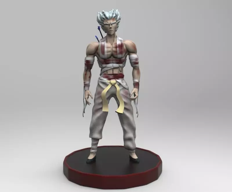 Garou statue of anime character 3D print model