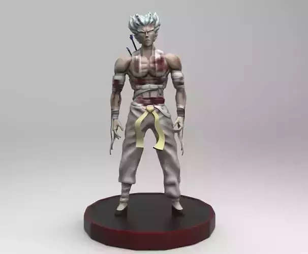 Garou statue of anime character
