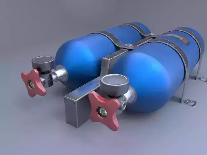 Nitro two gas cylinders