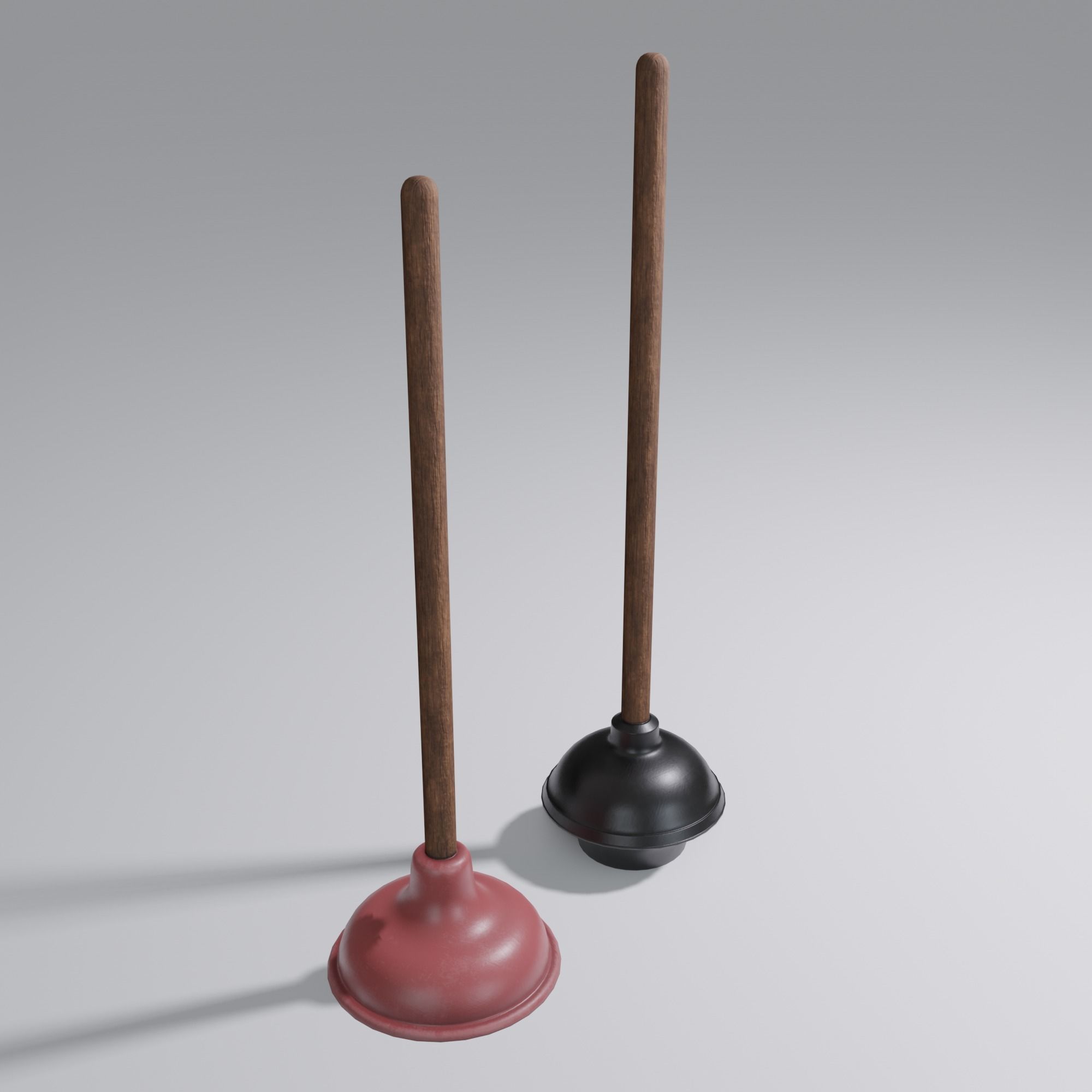 Sink and Toilet Plungers Free low-poly 3D model_24