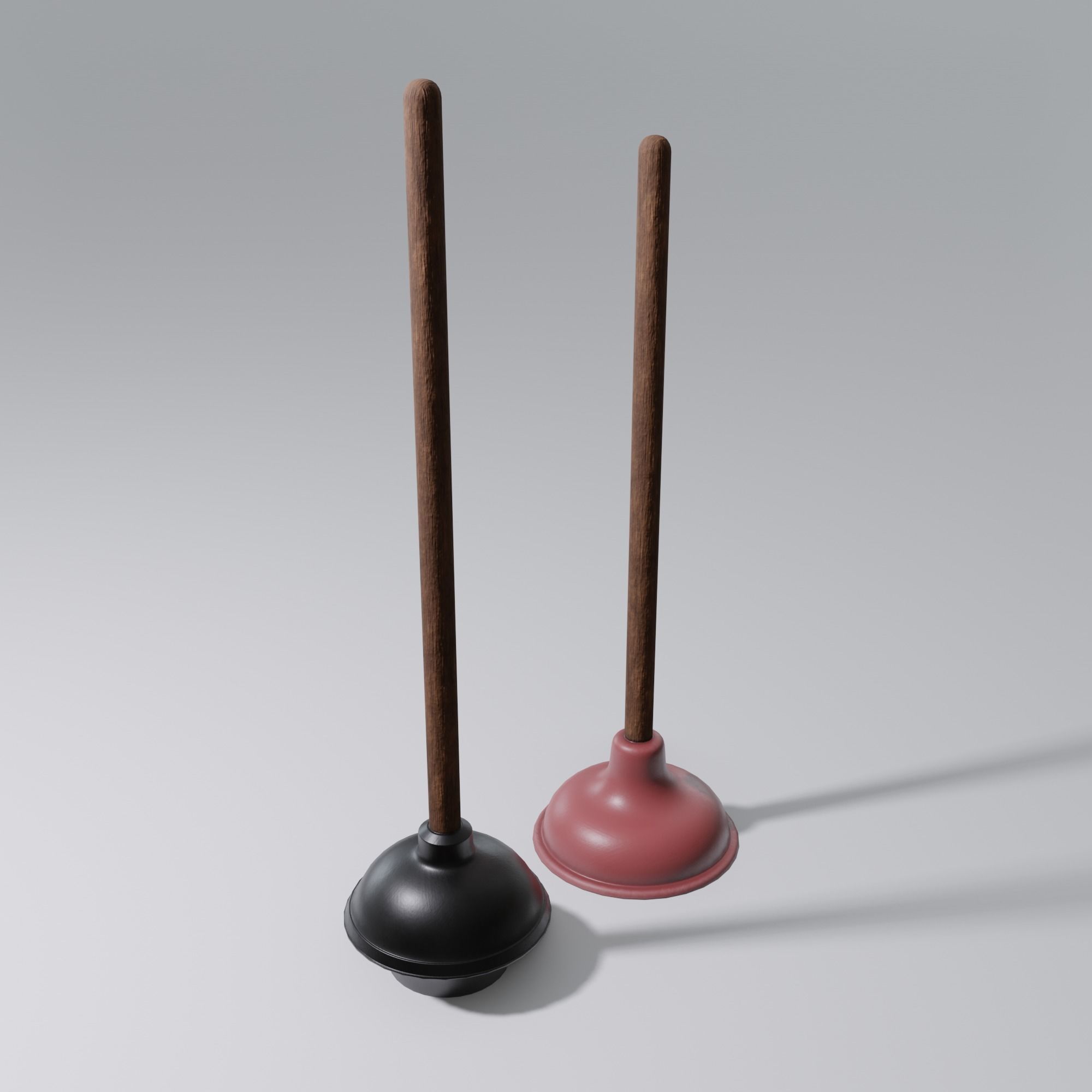Sink and Toilet Plungers Free low-poly 3D model_18