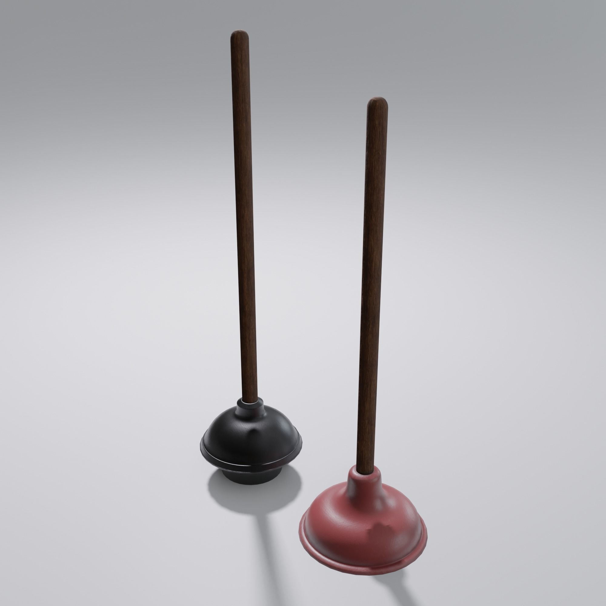 Sink and Toilet Plungers Free low-poly 3D model_21