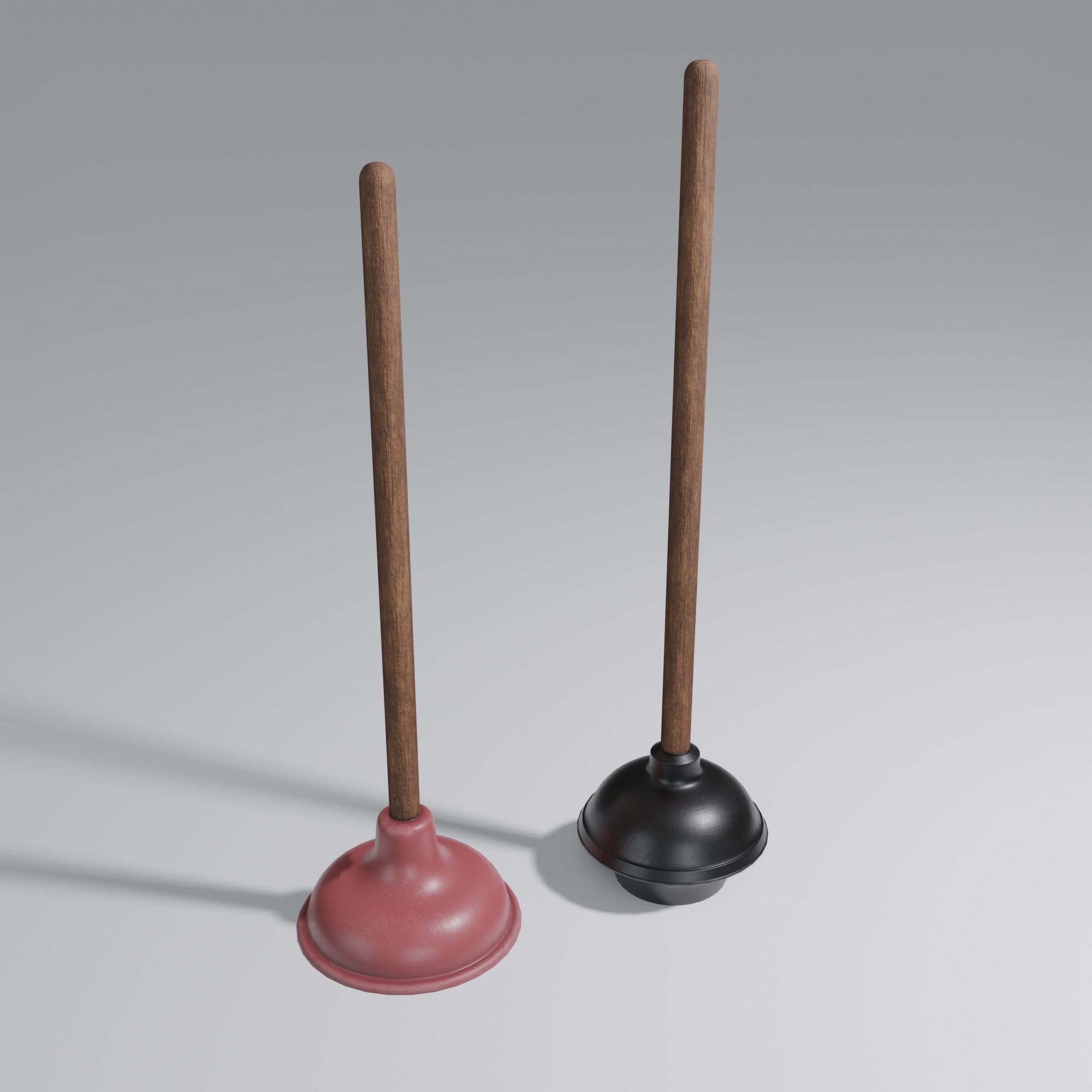 Sink and Toilet Plungers Free low-poly 3D model_13