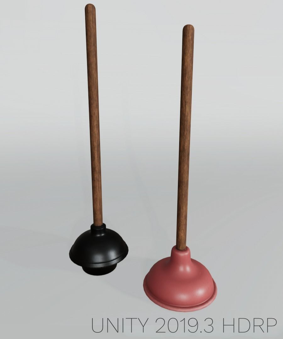 Sink and Toilet Plungers Free low-poly 3D model_38