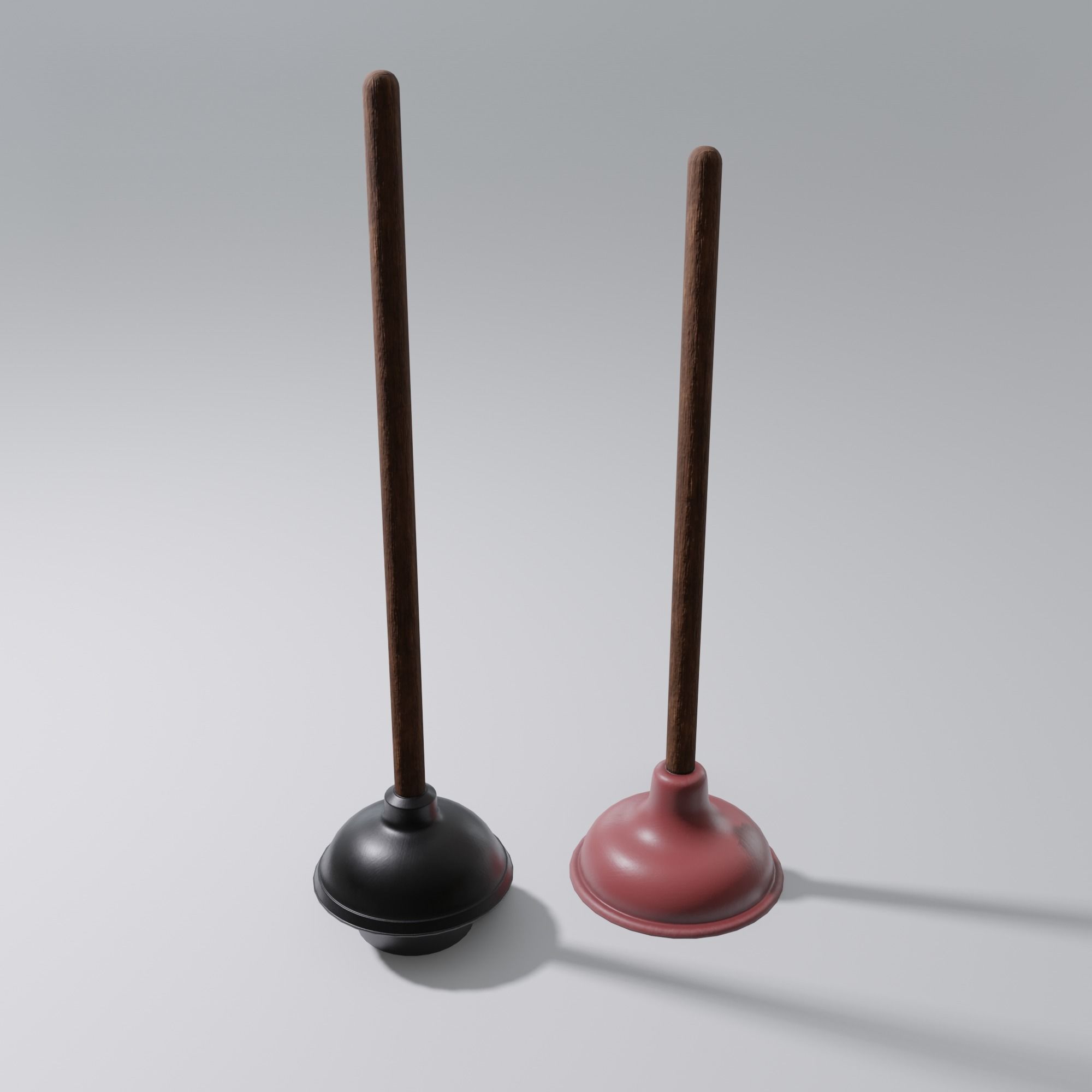 Sink and Toilet Plungers Free low-poly 3D model_19