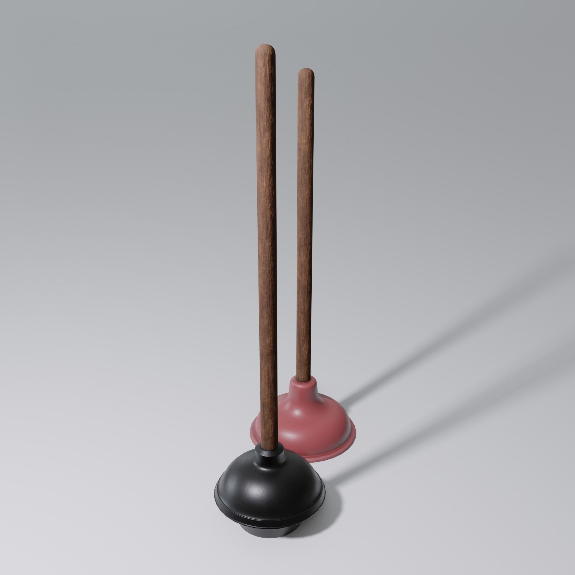 Sink and Toilet Plungers Free low-poly 3D model_17