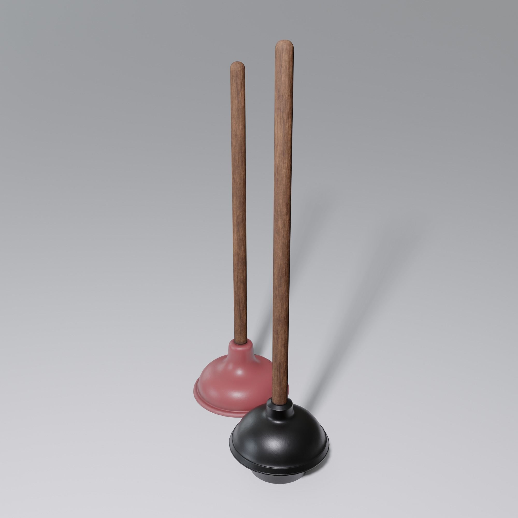 Sink and Toilet Plungers Free low-poly 3D model_16