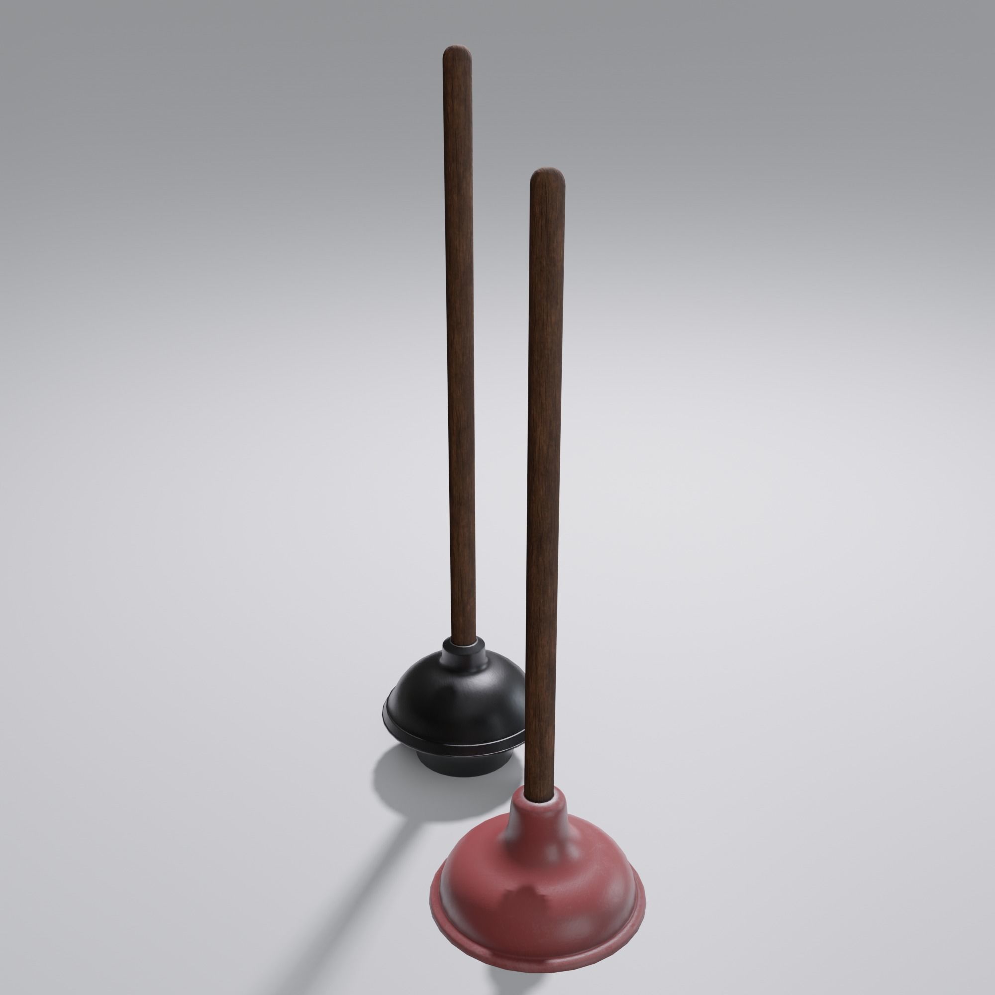 Sink and Toilet Plungers Free low-poly 3D model_22