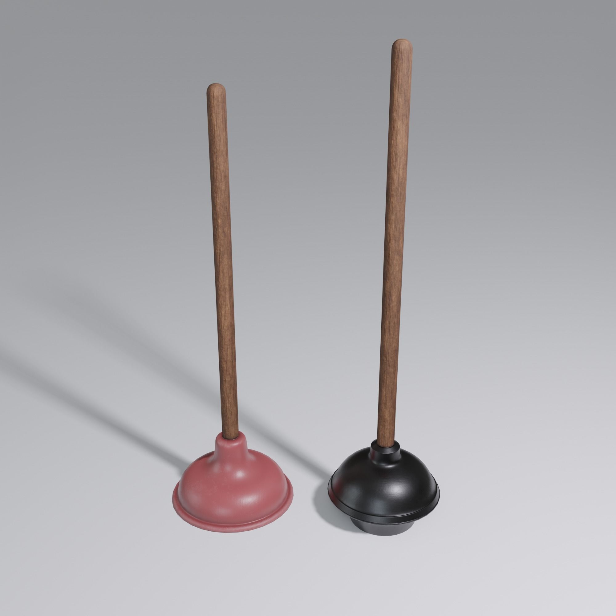 Sink and Toilet Plungers Free low-poly 3D model_14